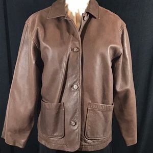 Vintage leather jacket perfectly distressed